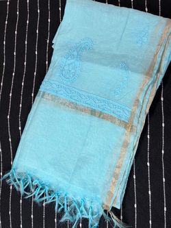 Chanderi hand embroidered stoles