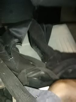 Black high heels used less than a month