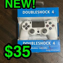 🎮 New Wireless PS4 Compatible Controller – White – Third Party - Ready to Play! 🎮