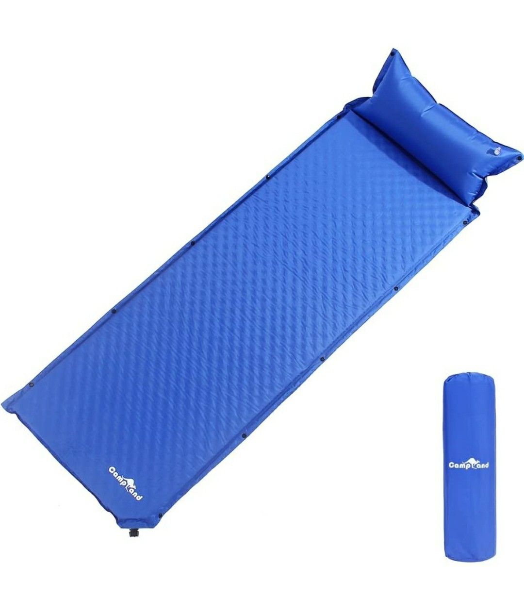 Self-Inflating Sleeping Pad Air Camping Mat Lightweight Pillow - L76.8 x W25.6 x H1.7