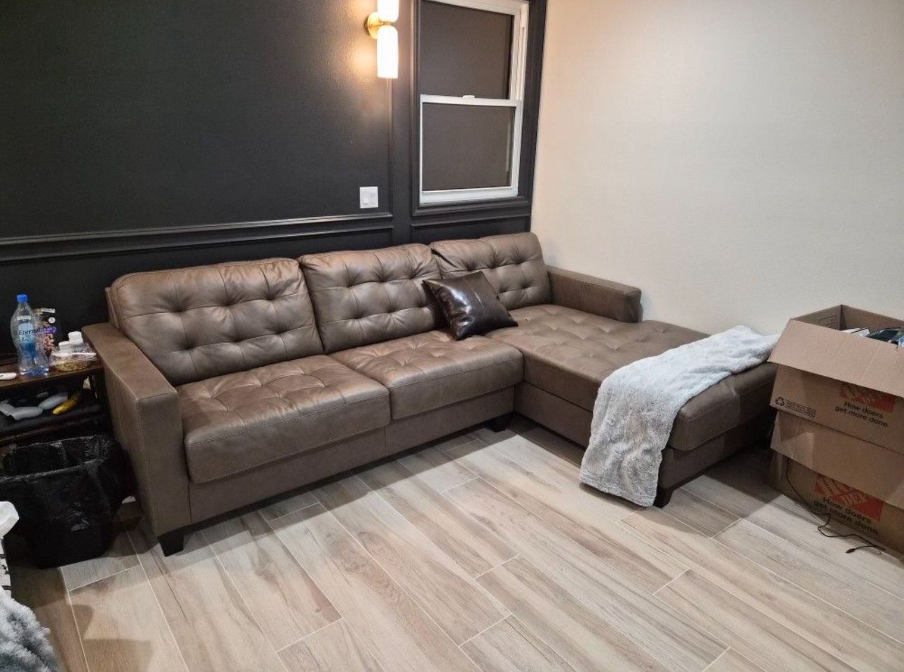 Leather sectional Couch
