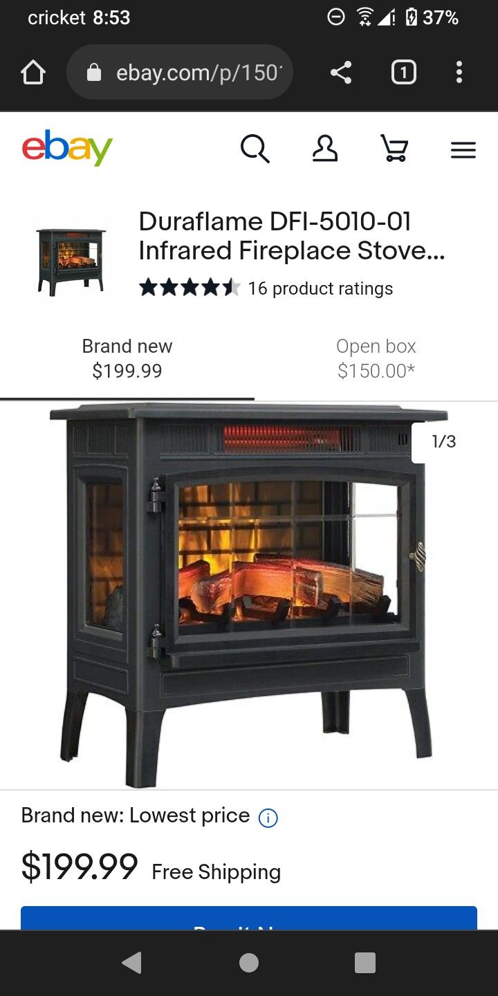 Duraflame DFI-5010-01 Infrared Fireplace Stove