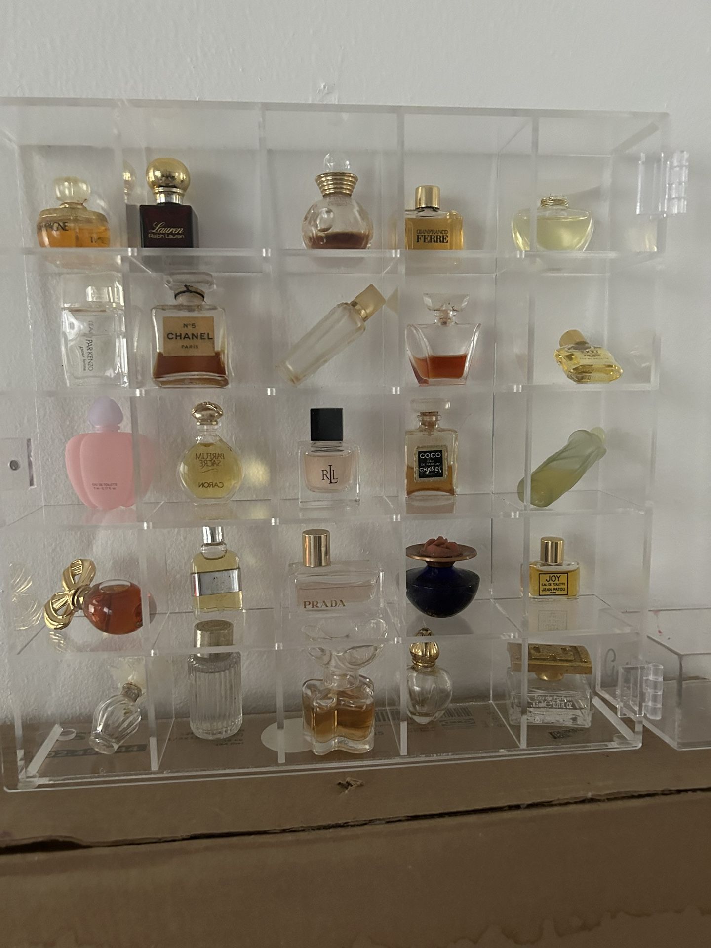 Cabinet Full Of Mini Perfumes 