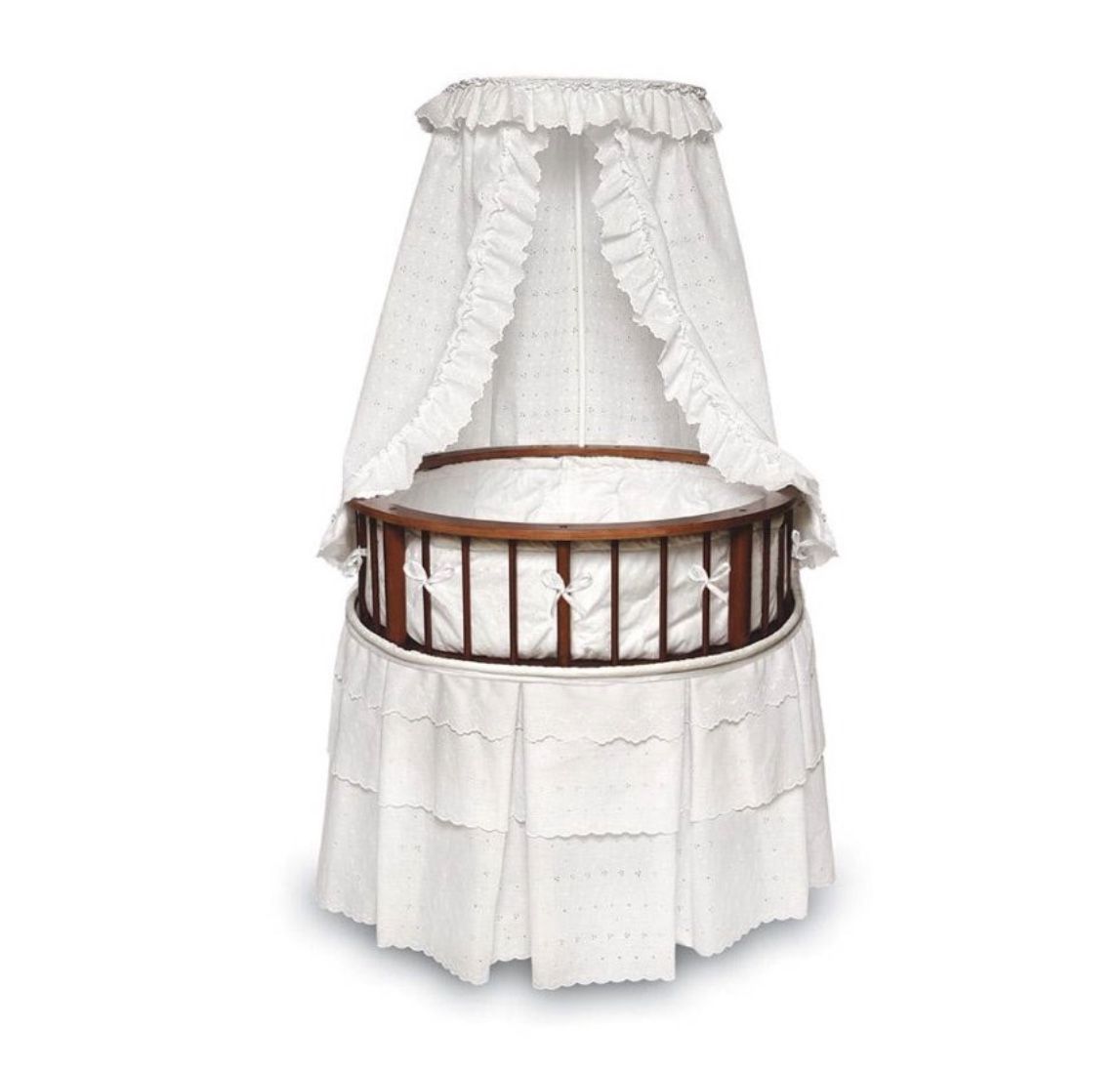 Round Baby Bassinet With Canopy