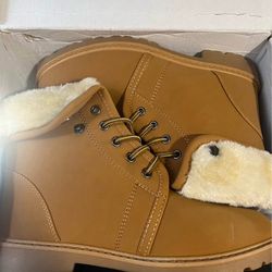 Tan Fur-Lined Boots