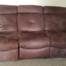 ASHLEY Soft Faux Less manual Sofa Recliner 🛋 