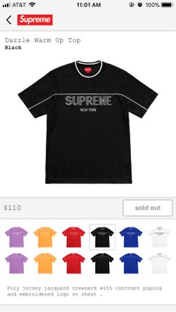 Supreme Dazzle Warm Up Tee for Sale in San Leandro, CA - OfferUp