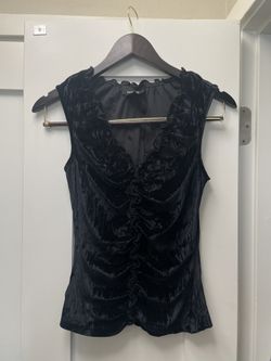 Express Black Velvet Top Size Small