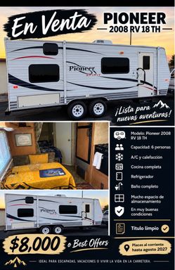 2008 pionner RV 18ft !clean title!