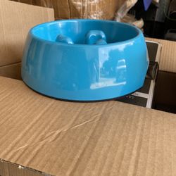 Large Slow Down Dog Water Or Feeding Bowl 
