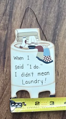 Laundry Decor - Wooden Sign