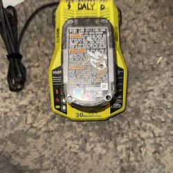 Ryobi One + 30 Minute Quick Charger & 18v 3Ah Battery