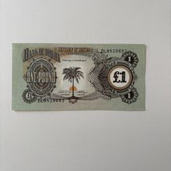 Biafra 1 Pound Banknote 1968 Civil War Currency Nigeria Rare Note