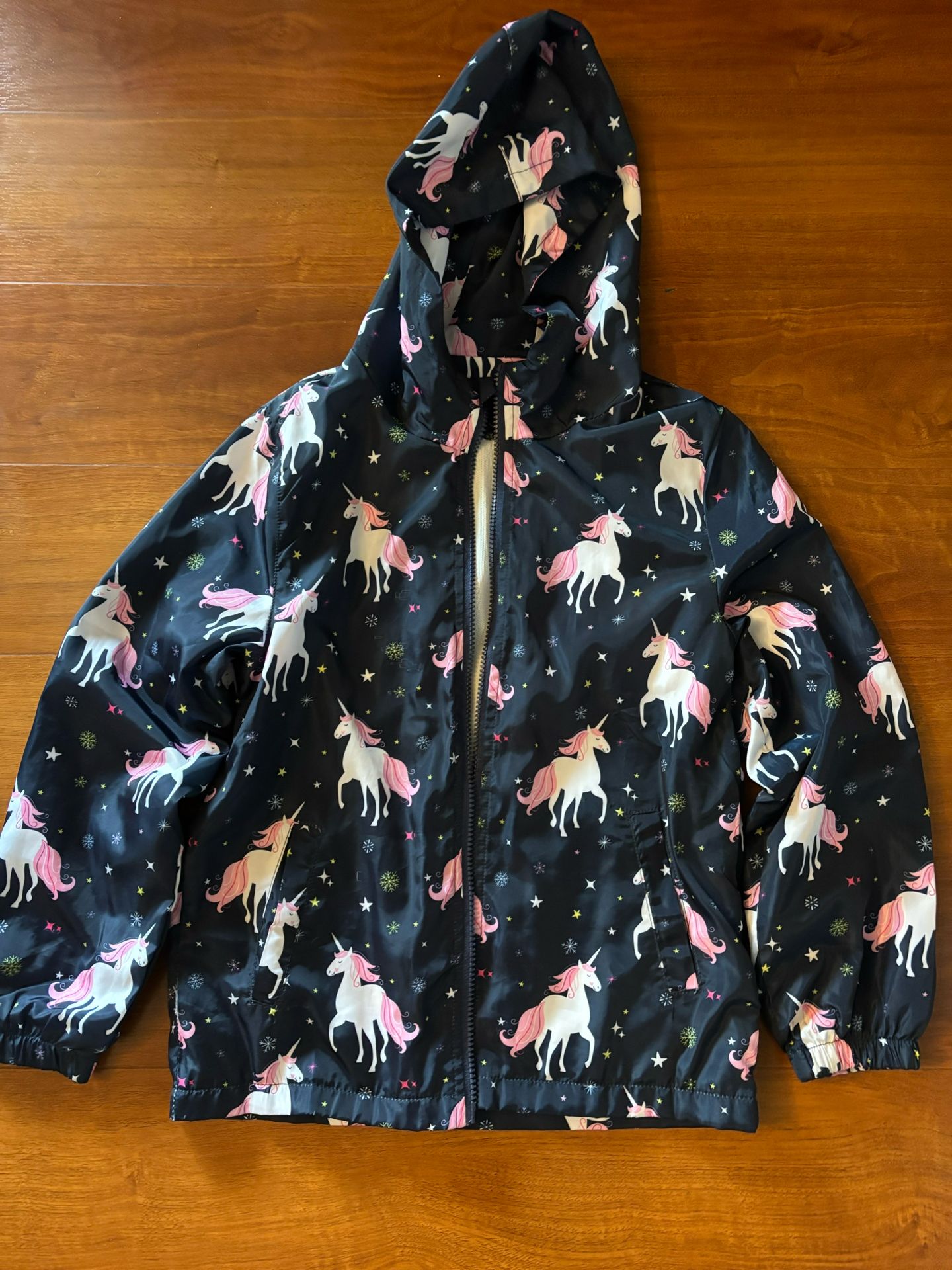 Girls Waterproof Rain Jacket Windbreaker (age10-11)