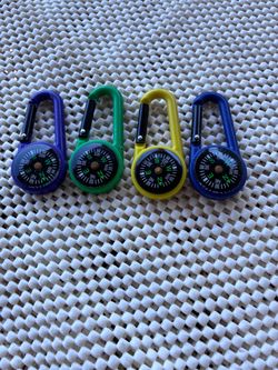 4pc Lot of Clip On Multicolor Compasses