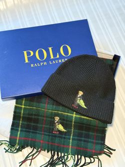 NEW Ralph Lauren Christmas Gift Set W/ Hat And Scarf