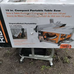 Ridgid 10 Inch Compact Portable Table Saw
