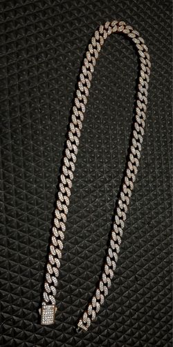 Lani diamond embedded golden cuban chain