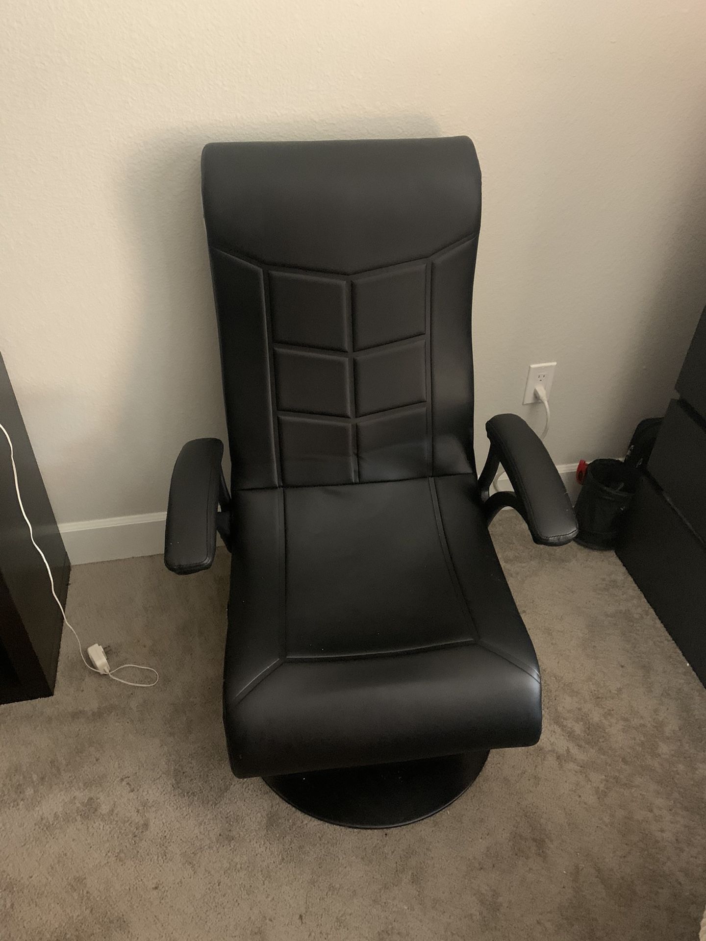 Gaming chair and headphones