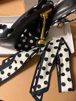 Brand New Polka Dot Square Toe Heels 🖤🤍