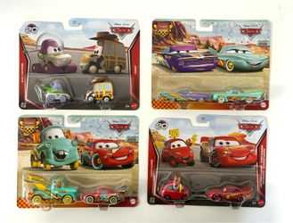 Disney Pixar Cars 20th Anniversary Race to Celebrate Toy Story Buzz Woody 2-Packs - LOT 4