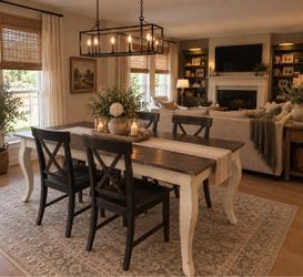 Rustic Farmhouse Style Dining Set