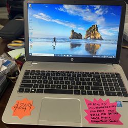 HP Envy 15.6” Intel Core (contact info removed), 8gb Ram,256gb SSD, Beats Audio, Windows 10, Finger Print