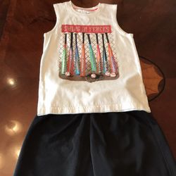 Boys Tank And Shorts Set Size 5/6