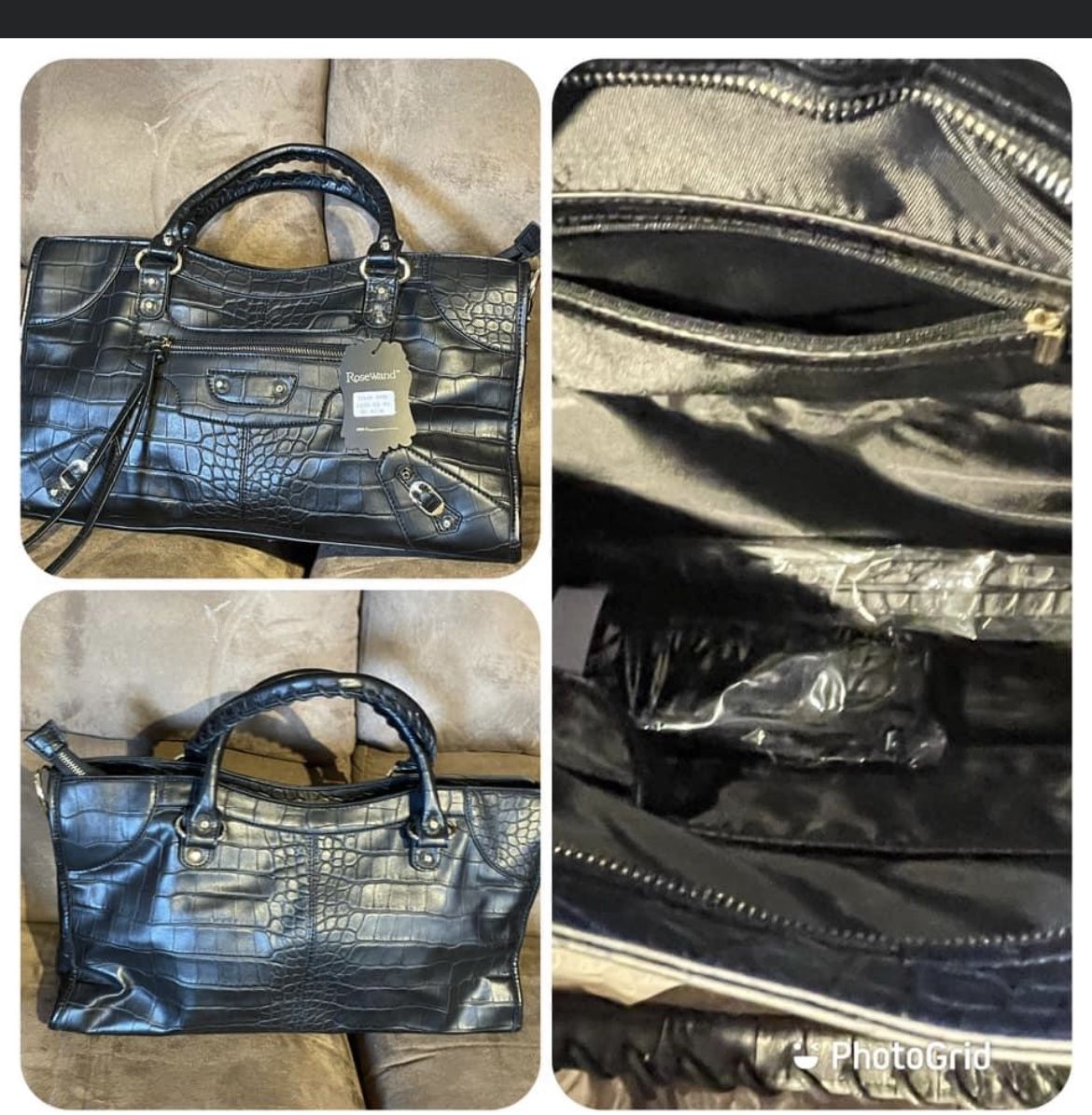 Crocodile print tote new,others listed