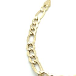 14kt Gold Hollow Figaro Bracelet 8” 6mm 5.7grams 168639 3