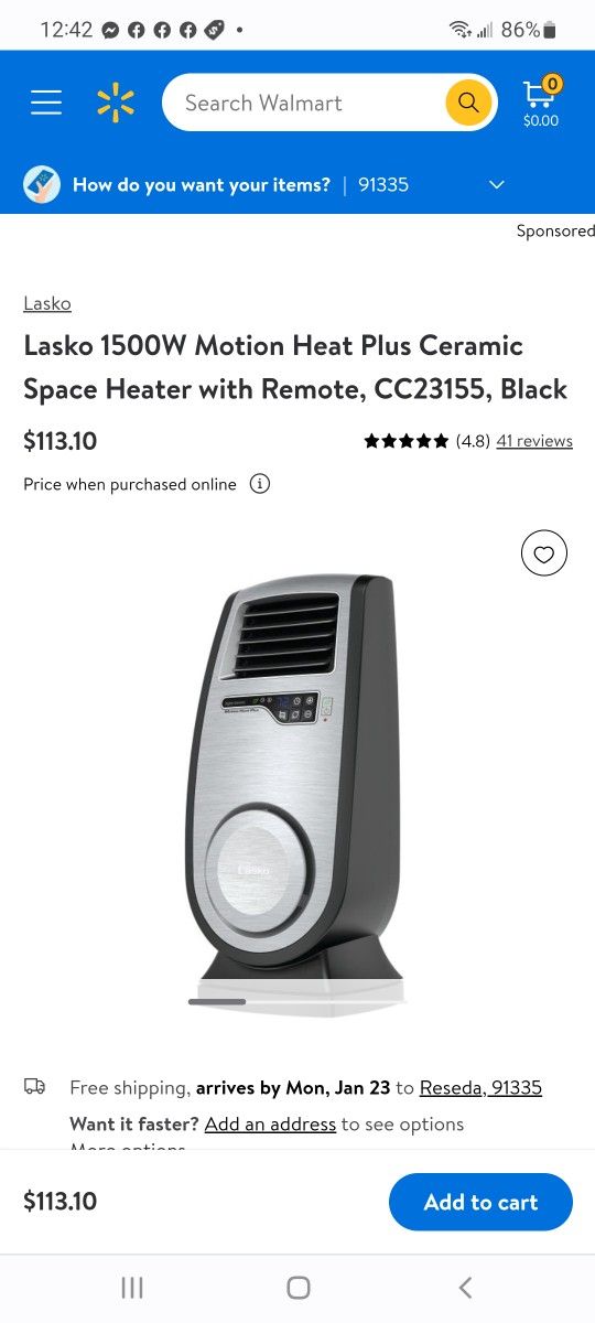 Space Heater Lasko Heater Motion Heat Plus Lasko 1500W Motion Heat