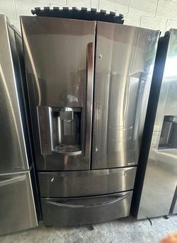 LG 3-Door Refrigerator Black Stainless Steel