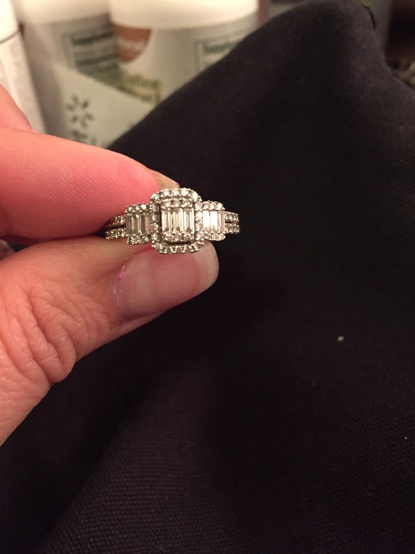 Women’s diamond baguette ring size 7