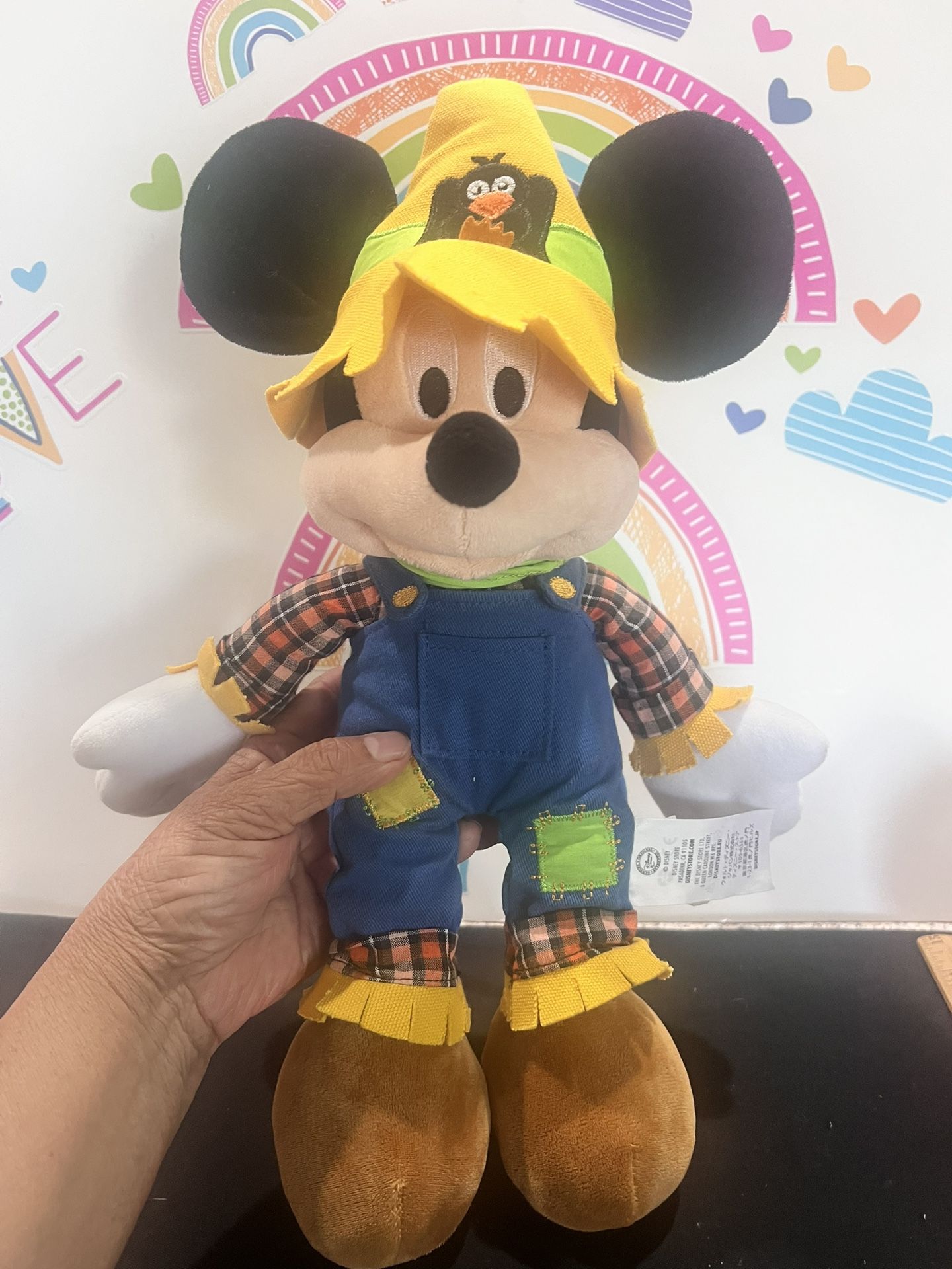 DISNEY MICKEY THE SCARECROW 15 INCH PLUSH