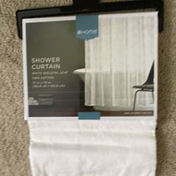 New Target Home Ivory Beige Leaves Shower Curtain