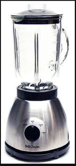 Stainless Steel Betty Crocker Blender BCF1350 2-Speeds