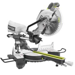 Ryobi 15 Amp 10” Corded Sliding Compound Miter Saw w. LED Cutline Indicator