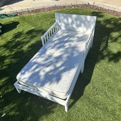 White Kids / Toddler Bed Frame with Mattress – Good Condition