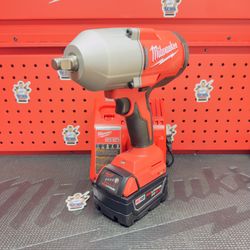 Milwaukee M18 18-Volt Lithium-Ion Brushless 1/2 in. High Torque Impact Wrench with Friction Ring (1) 3.0 Battery & Charger