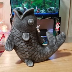 Big Beautiful Resin NINE Carat Round Brilliant Diamond Koi Fish