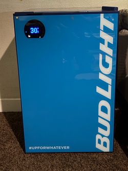 Bud Light Mini Fridge with Digital Display