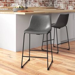  Charcoal Gray 30” Height Barstool