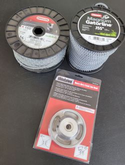 Oregon Magnum Gatorline Trimmer Line Spools .155” Plus Shindaiwa heavy-duty fixed line head in packaging