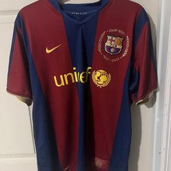 FC BARCELONA 07/08 HOME, Camp Nou 50th Anniversary, Mens Large, Fan Version