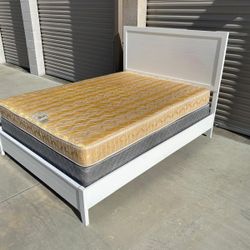 Queen Bed Frame With Mattress 