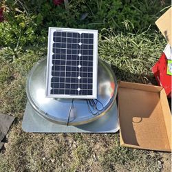 Galvanized Steel 15 Watt Solar Powered Static Roof Vent Mount Attic Fan by Master Flow