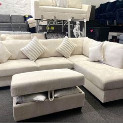 New Sectional Ivory