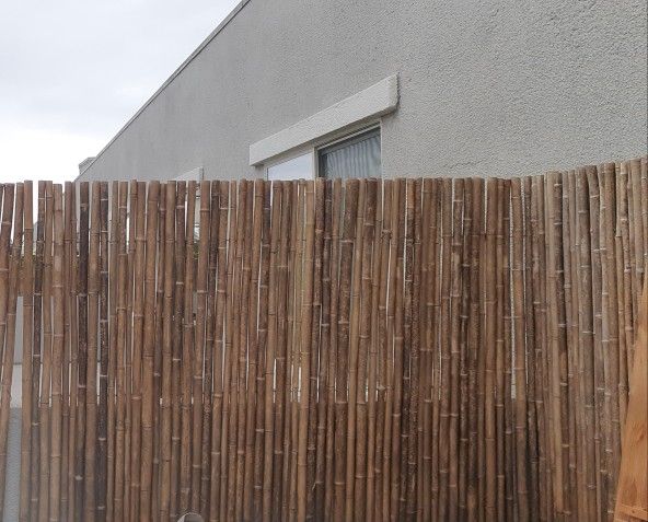 1 Caramel Brown Bamboo Fence Panel