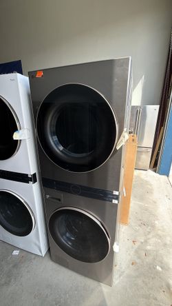 Washer and dryer tower open box