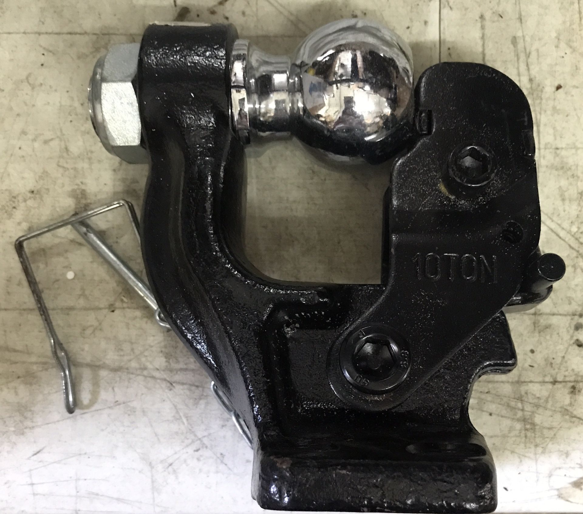 Pintle Hook Pintle Hitches Receiver Hook 10 TON Combination Hitch Ball 2-5/16” 12000 lbs